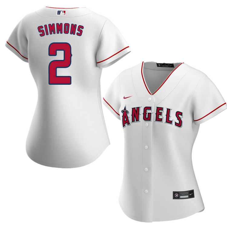 Nike Women #2 Andrelton Simmons Los Angeles Angels Baseball Jerseys Sale-White